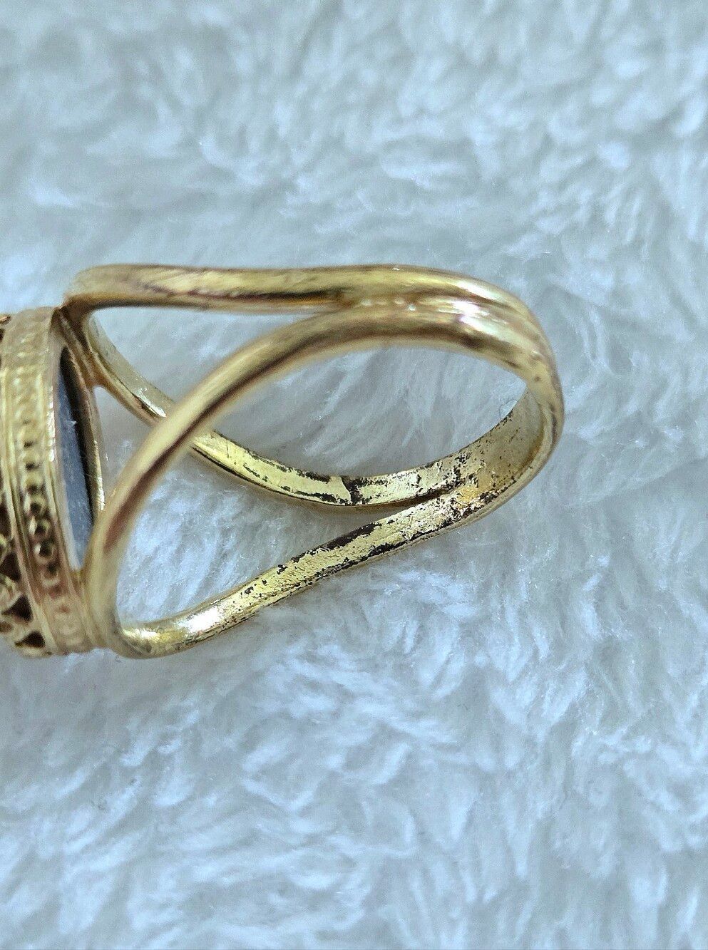 Yellow💛-Orange🧡 Druzy Ring💍 - Gently Worn with Callout - Picture 15 of 16